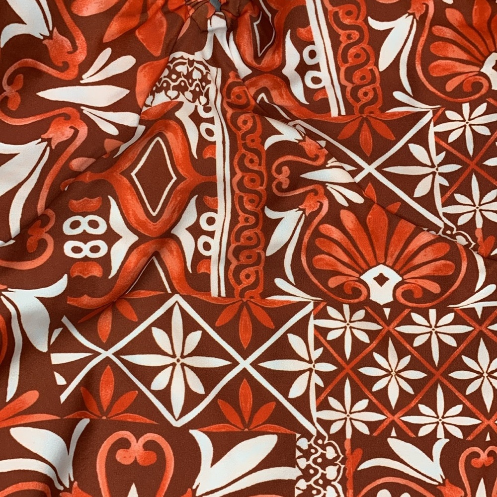Shade&Shore Orange Patterned Swimsuit